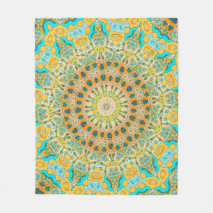 Couverture Polaire motif décorative vintage. Islam, arabe, indien,