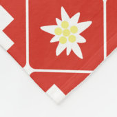 Couverture Polaire Motif d'edelweiss de la Suisse (Coin)