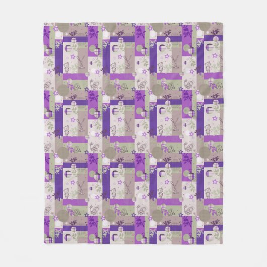 Couverture Polaire Motif d'édredon de bébé (Devant)