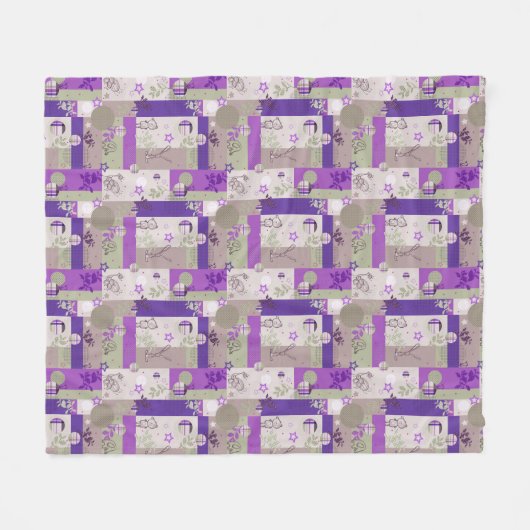 Couverture Polaire Motif d'édredon de bébé (Devant (Horizontal))