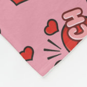 Couverture Polaire Motif d'effet sonore de bande dessinée (Coin)