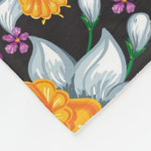 Couverture Polaire Motif d'élégance avec les fleurs 2 de narcisse (Coin)