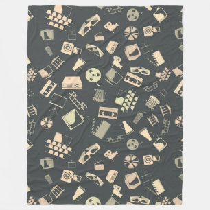 Couverture Polaire Motif d'éléments de film rétro