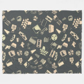 Couverture Polaire Motif d'éléments de film rétro (Devant (Horizontal))