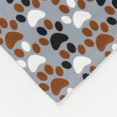 Couverture Polaire Motif d'empreinte de patte (Coin)