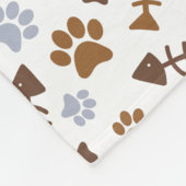 Couverture Polaire Motif d'empreintes de pattes de chat (Coin)