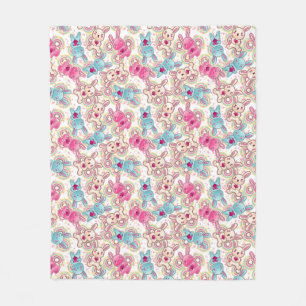 Couverture Polaire Motif d'enfant de Kawaii avec les griffonnages