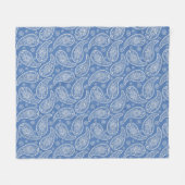 Couverture Polaire Motif Denim Blue Paisley (Devant (Horizontal))
