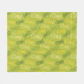 Couverture Polaire Motif d'ensemble d'ananas sur le vert (Devant (Horizontal))
