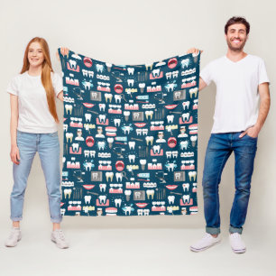 Couverture Polaire Motif dentaire de bureau de clinique