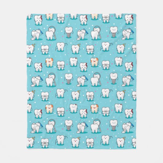 Couverture Polaire Motif dentaire mignon (Devant)