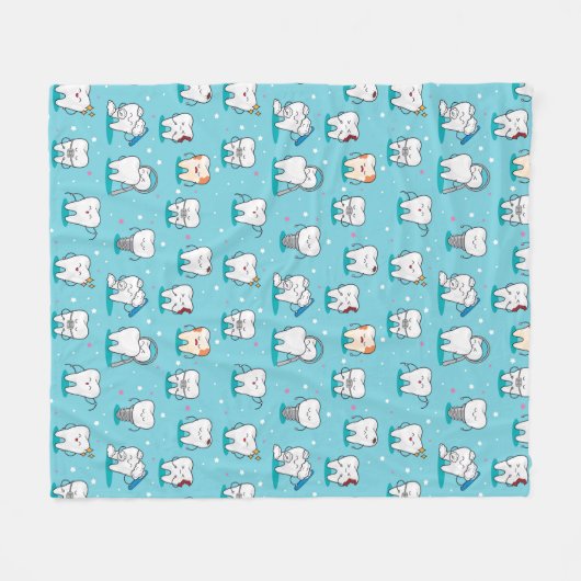 Couverture Polaire Motif dentaire mignon (Devant (Horizontal))