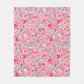Couverture Polaire Motif dentaire rose (Devant)