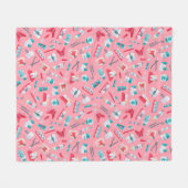 Couverture Polaire Motif dentaire rose (Devant (Horizontal))