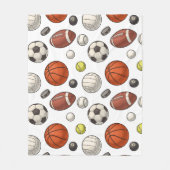 Couverture Polaire Motif d'équipements sportifs (Devant)