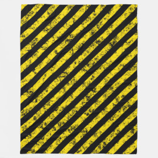 Couverture Polaire Motif des bandes de la mise en garde du gris jaune