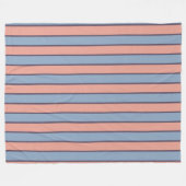 Couverture Polaire Motif des bandes de lignes rose et bleu (Devant (Horizontal))