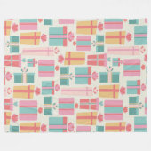 Couverture Polaire Motif des boîtes-cadeaux Pastel (Devant (Horizontal))