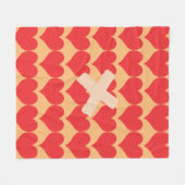 Couverture Polaire Motif des Bright Red Hearts (Devant (Horizontal))