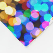 Couverture Polaire Motif des cercles Bokeh colorés (Coin)