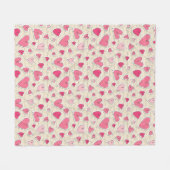 Couverture Polaire Motif des coeurs (Devant (Horizontal))