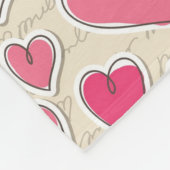 Couverture Polaire Motif des coeurs (Coin)