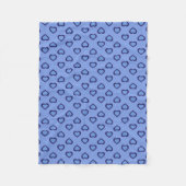 Couverture Polaire Motif des Coeurs Bleus (Devant)