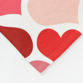 Couverture Polaire Motif Des Coeurs, Coeurs Rouges, Amour (Coin)