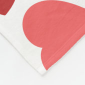 Couverture Polaire Motif Des Coeurs, Coeurs Rouges, Motif Des Coeurs (Coin)