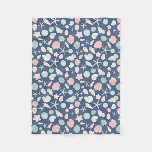 Couverture Polaire motif des coquillages (Devant)
