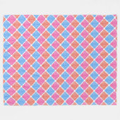 Couverture Polaire Motif des diamants de la Patchwork (Devant (Horizontal))