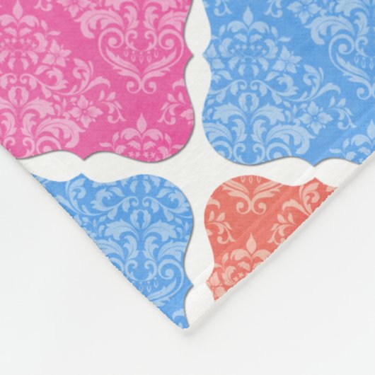 Couverture Polaire Motif des diamants de la Patchwork (Coin)