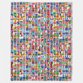 Couverture Polaire Motif des drapeaux de la nation de tous les pays d (Devant)