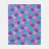 Couverture Polaire Motif des échelles de sirène colorées (Devant)