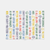 Couverture Polaire Motif des expressions inspirantes (Devant (Horizontal))