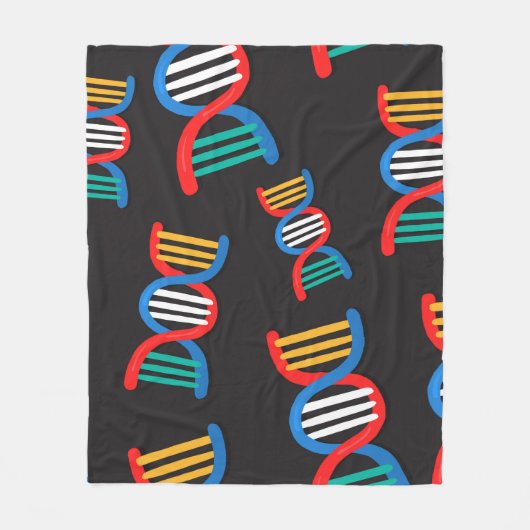 Couverture Polaire motif des fils d'adn (Devant)