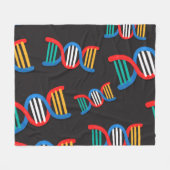 Couverture Polaire motif des fils d'adn (Devant (Horizontal))