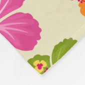 Couverture Polaire Motif des fleurs d'Hibiscus (Coin)