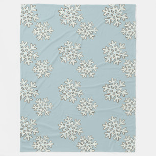 Couverture Polaire Motif des flocons de neige en chute
