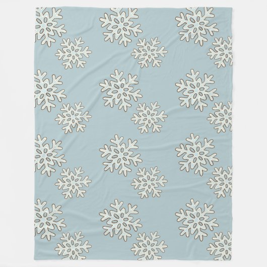 Couverture Polaire Motif des flocons de neige en chute (Devant)
