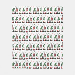 Couverture Polaire Motif des Gnomes de Noël
