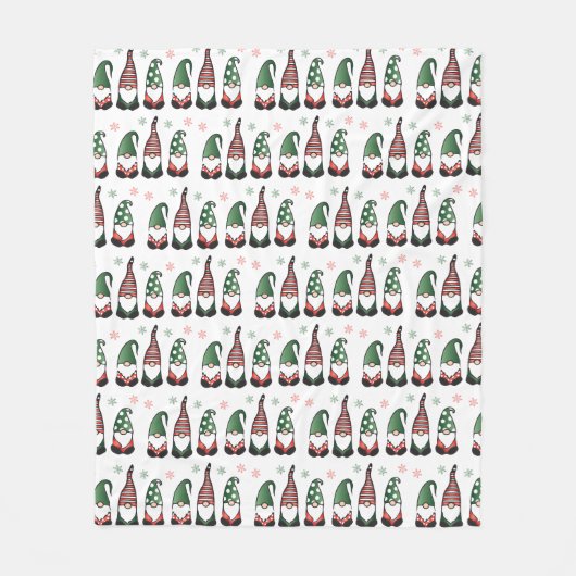 Couverture Polaire Motif des Gnomes de Noël (Devant)