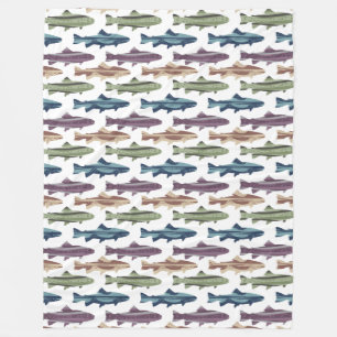 Couverture Polaire Motif des leurres de pêche à la volée
