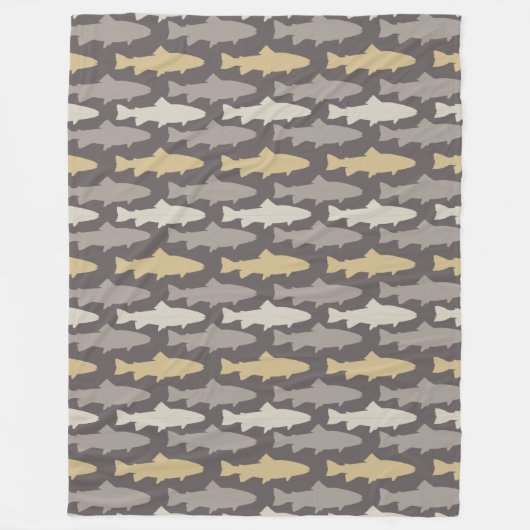 Couverture Polaire Motif des leurres de pêche à la volée (Devant)