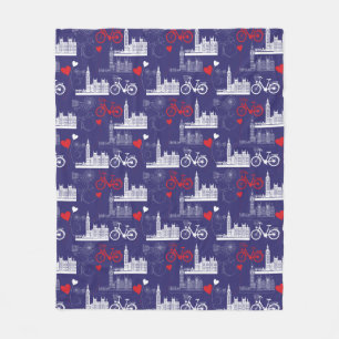 Couverture Polaire Motif des monuments de Londres