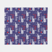 Couverture Polaire Motif des monuments de Londres (Devant (Horizontal))