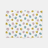 Couverture Polaire Motif des oeufs de Pâques Snoopy (Devant (Horizontal))