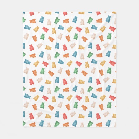Couverture Polaire Motif des ours de gomme (Devant)