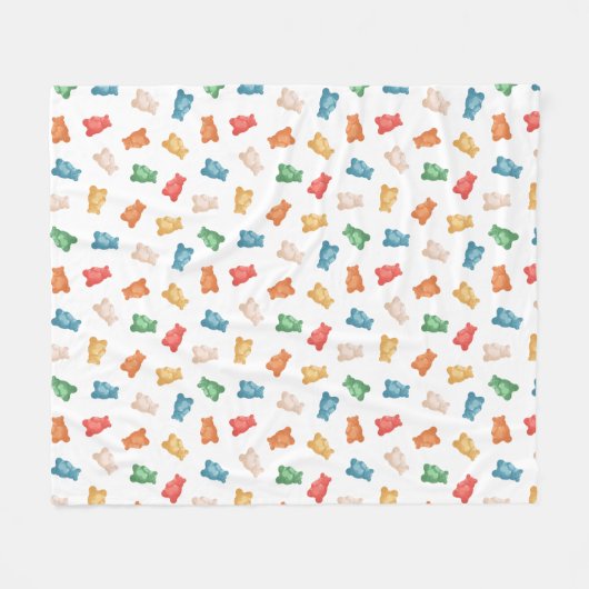 Couverture Polaire Motif des ours de gomme (Devant (Horizontal))