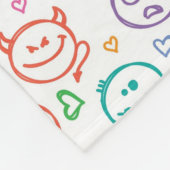 Couverture Polaire motif des sourires (Coin)